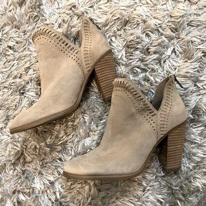 Vince Camuto Filena Split Shaft Grey Suede Bootie